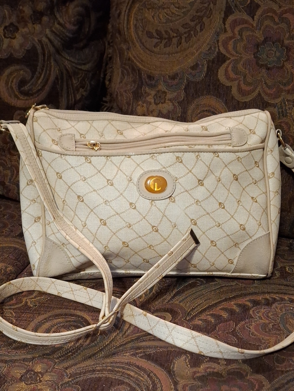 Carryland Crossbody Bag with Gold-Tone Emblem